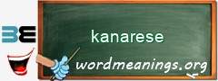 WordMeaning blackboard for kanarese